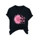 thumbnail image 1 of Blusas de Manga Corta para las Mujeres Divertida Impresión Cuello Redondo Camiseta Vintage, Blusas de Primavera para las Mujeres, 1 of 4