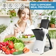 thumbnail image 4 of ONCE FOR ALL Mandoline Slicer Grater, Vegetable Chopper Grater, Food Slicer Shredder Dicer, Green Pepper Carrot Onion Cabbage Cucumber Cutter, Kitchen Gadget, White, 4 of 11