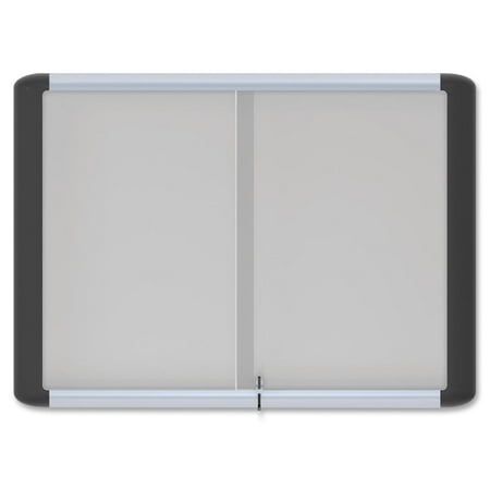 MasterVision™ Platinum Pure Magnetic Dry-Erase Enclosed Board, Sliding Door, White, 36" x 48"