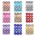 thumbnail image 1 of 4cm 24 bolas de Navidad de color brillante, acabado mate, superficie lisa, inastillable, amplia aplicación, mejora la atmósfera, material PS, bolas de purpurina para árbol de Navidad, 1 of 3
