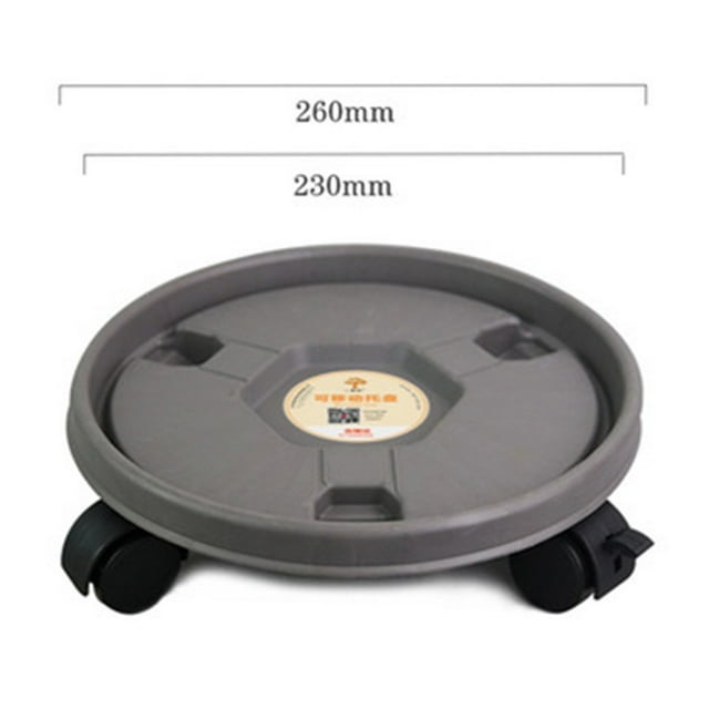 LEFU Plateau Rouleau pour Pot de Plante avec Roues, Rotation à 360°, Base Amovible pour Pot de Fleurs, Support, Plastique Robuste, Jardinière Ronde Mobile, Poupée pour Intérieur Extérieur Jardin Maison 10,2 Pouces