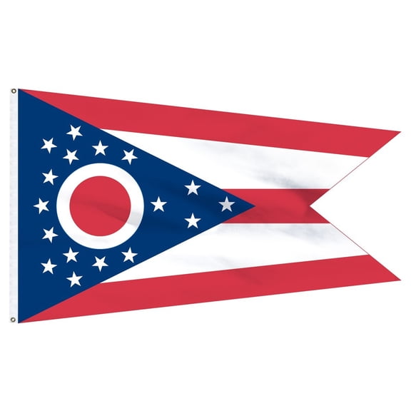 Trade Winds 2x3 Ohio Flag 2'x3' House Banner Grommets fade resistant premium 100D