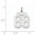 thumbnail image 2 of 925 Sterling Silver Number 88 Necklace Pendant Charm Charms, 2 of 6