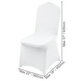 thumbnail image 4 of KFFKFF 50PCS White Stretchable Spandex Chair Covers, Universal Fitted Chair Cover, Easy-Care and Detachable Slipcovers, Ideal for Weddings, Holidays, Banquets, Parties, Celebrations, Dining Events, 4 of 9