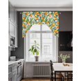 thumbnail image 3 of Summer Orange Swag Valances for Windows, Small Curtains Drapes, Farmhouse Tropical Fruit Botanical Kitchen Window Curtains Over Sink Rod Pocket Window Treatment Valance for Bedroom/Bathroom 56"x36", 3 of 5