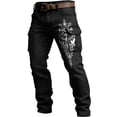 thumbnail image 4 of Mens Hiking Pants Fashion Drawstring Cargo Pants 7/8 Ankle Pants Athletic Sweatpants Business Slacks, 4 of 6