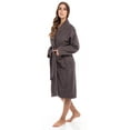 thumbnail image 4 of Skylinewears Woman Cotton Bathrobe Terry Cloth Knee Length Spa Bathrobe Soft Shower Robe, 4 of 6