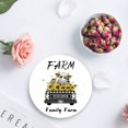 thumbnail image 4 of ZHANZZK Vintage Farm Buffalo Check Plaid Truck with Cow Sunflower Set of 6 Round Coaster for Drinks, Absorbent Ceramic Stone Coasters Cup Mat with Cork Base for Coffee Table Bar Decor, 4 of 6