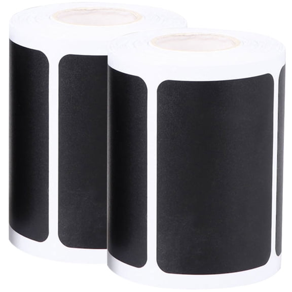 LOLIPPYY Black Writable Chalkboard Labels for Containers Simple Design Stickers