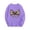 Purple, variant on Hoodies for Girls Long Sleeve Tops Long Sleeve Crew Neck Casual Spring Clothes 2025 Basic Fitted Outdoor Lightfleece Lined Tops Trendy Outfits Hoodie Older Children Pullover Purple 11-12 T