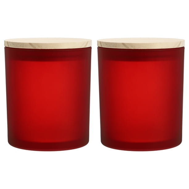 2 unids Copas de vela de cristal creativas de 2 piezas Tazas de vela de estilo simple Decoraciones para el hogar con estilo
