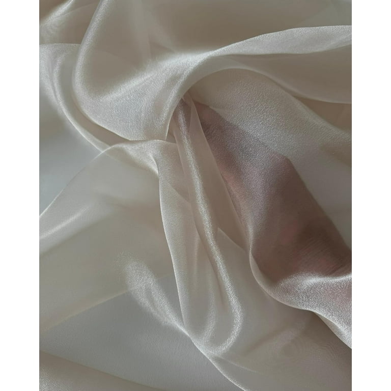 organza fabric for wedding dress Ivory Crystal Sheer Organza Fabric By The Yard