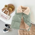 thumbnail image 4 of Chaleco acolchado cálido con capucha para niñas y niños, ropa de abrigo con forro de franela suave y aislante (multicolor), 4 of 6