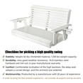 thumbnail image 4 of Fortune Candy HDPE Porch Swing with 18/8 Stainless Steel Bolts, Ergonomic Design, Ultra Weather-Resistant, Heavy Duty 1200 lbs, for Outdoor Patio Garden Yard (Vanilla White), 4 of 8