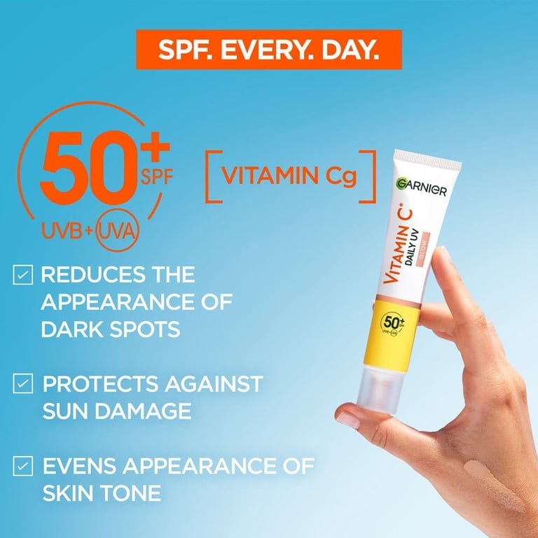 glutone 1000 glutathione Garnier Skin Active Vitamin C Daily UV Brightening Fluid Glow SPF50+ 40ml  (1.35floz) USA