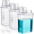 thumbnail image 1 of Tatuo 3 Pack Laundry Detergent Dispenser 61 oz Clear Liquid Container with 6 Removable Labels, Fabric Softener Pet Plastic Detergent Dispenser for Laundry Room Organization and Storage, 1 of 7