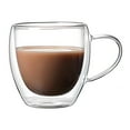 thumbnail image 7 of Shoreew Double Wall Glass Tumbler with Handle Heat-Resistant Insulated Glass Mugs for Coffee Tea Milk 12oz Transparent Drink Cup for Home Office Use, 7 of 7