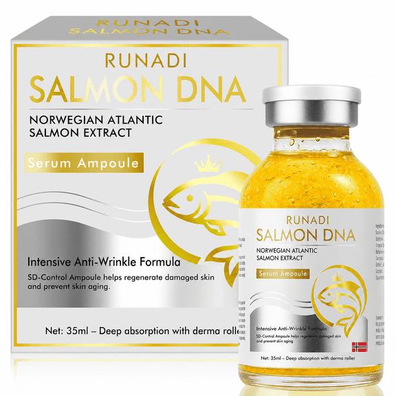 Salmon DNA Serum Ampoule, Daily Hydrating Salmon Extract Facial Serum, 35 mL, 1 Count