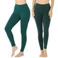 thumbnail image 1 of 2 Packs of TheLovely Women Premium Cotton High Waist Full Length Leggings, 1 of 4