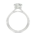 thumbnail image 3 of Charles & Colvard 14K White Gold Moissanite 7.5mm Round Engagement Ring-Size 6.5 1.64cttw DEW, 3 of 8