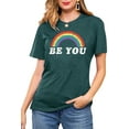 thumbnail image 2 of Rainbow Shirt Women Pride Shirt Rainbow Graphic Tees Shirts Letter Print Casual Short Sleeve Tops, 2 of 6