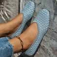 thumbnail image 2 of Mostsola Square Toe Flats for Women Trendy Knitted Mesh Business Casual Shoes Slip on Dress Shoes, 2 of 8