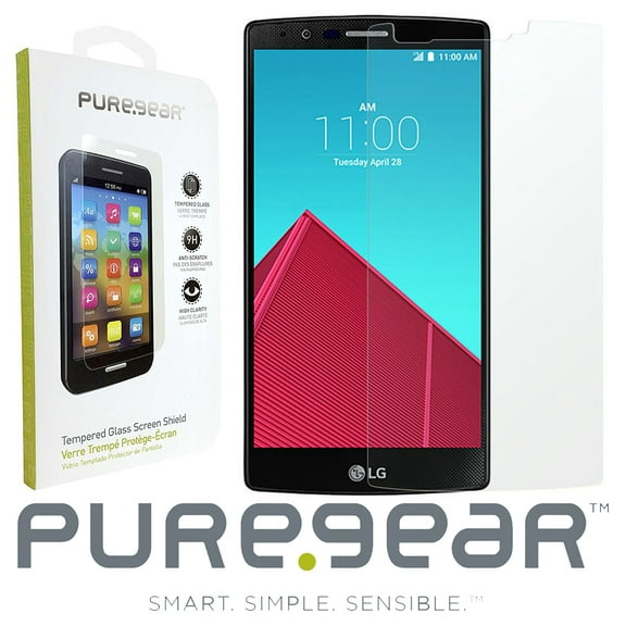PUREGEAR HARD 9H TEMPERED GLASS SCREEN GUARD SHIELD PROTECTOR FOR LG G4 PHONE (F500, H810, H811, H815, LS991, VS986)