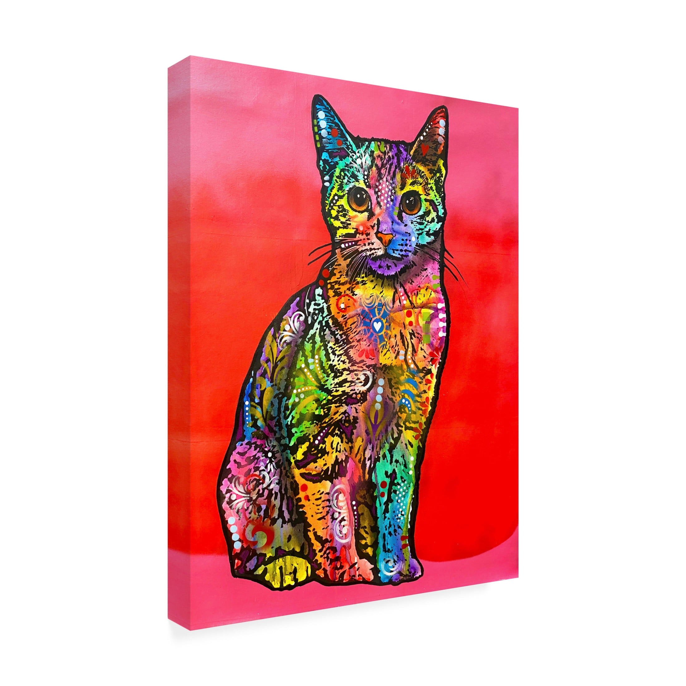 Canvas Wall Art - Dean Russo 'Loving Cat' Wall Art for Living Room, Bedroom, or Office Décor by Trademark Fine Art - 35 x 47 Inches