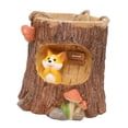thumbnail image 2 of Maceta colgante de tocón de árbol y cactus suculentas de animales, maceta de resina para macetas, macetas de bonsái con un agujero, perfecto Perrito shamjiam  Maceta suculenta, 2 of 8