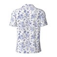 thumbnail image 4 of Rocae Floral Butterfly for Men's Short Sleeve Polo Shirt, Quick Drying Performance Moisture Wicking Sports Men's Golf Shirt, 4 of 9