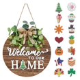 thumbnail image 1 of Letrero de bienvenida para puerta de entrada, decoración RoseCraft, intercambiable, 1 of 7