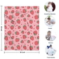 thumbnail image 4 of Red Strawberry Plants Fruit Heart Pink Pattern Blanket,Comfortable Soft Flannel Throw Blanket,All Season,Warm Lightweight Blankets for Sofa Bed Couch Living Room Chair,30"x40", 4 of 4