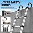 thumbnail image 4 of 17.5 FT Heavy Duty Telescoping Ladder, 330 lbs Capacity with Stabilizer Bar, Wheels & Top Hooks | Multi-Purpose Collapsible Ladder for Home, Construction and Outdoor Use, 4 of 10