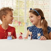 Calico Critters Biscuit Bear Family - 4 Collectible Toy Figures | Poseable with Removable Clothing - Dollhouse Animal Characters for Kids Ages 3+
