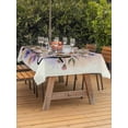thumbnail image 3 of Outdoor Tablecloths with Umbrella Hole & Zipper, Spring Flowers Tablecloth Rectangle 60x84 Inch, Country Watercolor Wildflowers Herbs Waterproof Table Cloth, Patio/Pool/Picnic Table Covers, 3 of 8