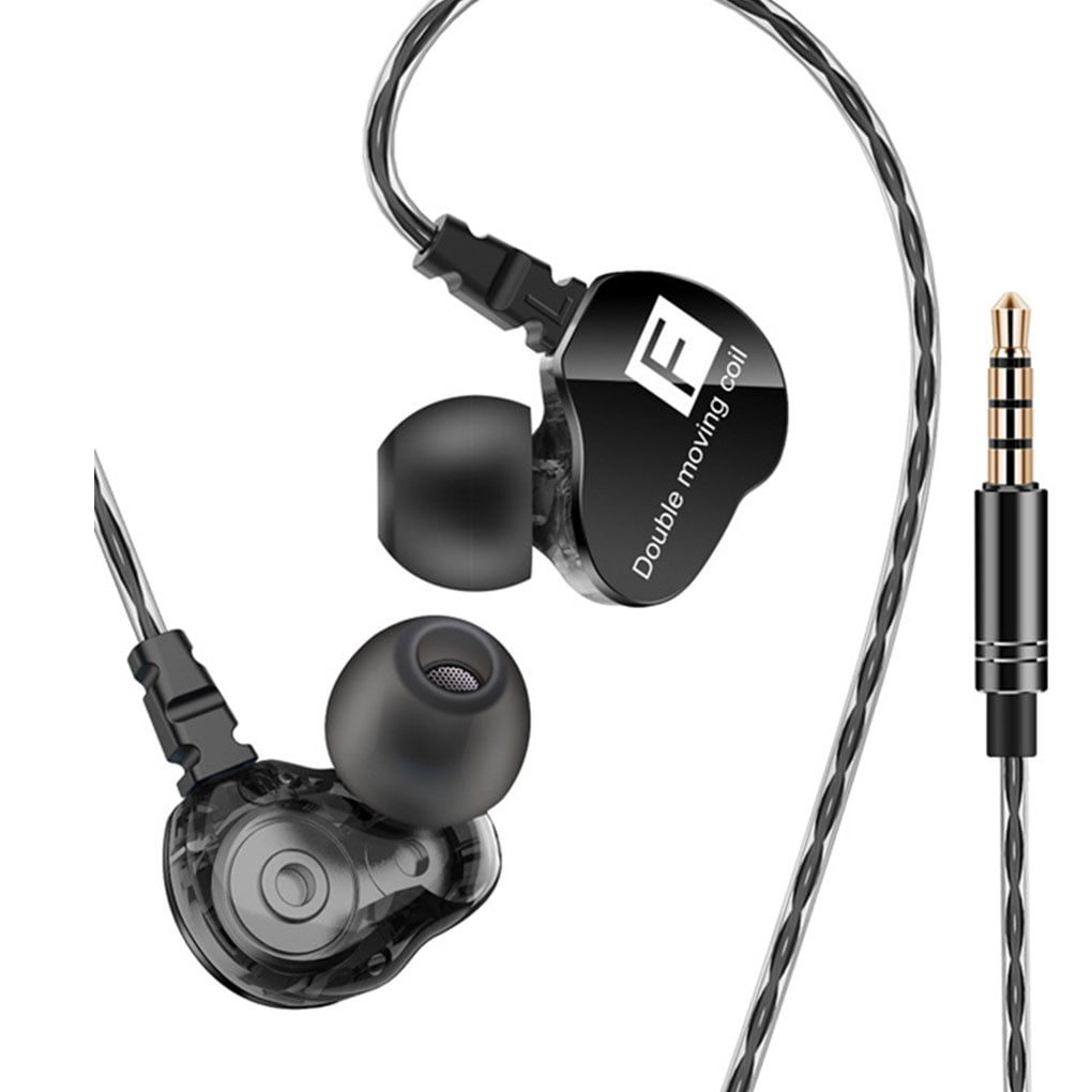 Wired Earphones 3.5 mm Built-in Microphone Cable Length: 1.20 m Ear Wings Black Volume Control 