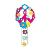Lucky Line Key Shapes Peace Sign House Key Blank KW1/11 Double sided For Kwikset (Pack of 5)