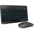 thumbnail image 1 of Combo de Teclado y Mouse Bluetooth Recargable, Retroiluminado en 7 Colores, Juego de Teclado de Mouse Inalámbrico Compacto y Portátil Ultradelgado para Android, Windows, Tableta, Teléfono Celular, iPhone, iPad Mini, iPad 13 y Superior, 1 of 8