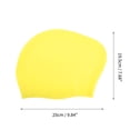 thumbnail image 4 of Unique Bargains 1 Pc Waterproof Solid Color Swim Cap for Women Yellow, 4 of 6