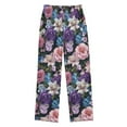 thumbnail image 2 of FORMRS Kids Pajama Pants with Pockets Size 13-14Y Boys Lounge Sleep Bottoms, Pink and Purple Flowers, 2 of 8