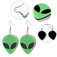 thumbnail image 3 of Novedad creativa, pendientes acrílicos alienígenas exagerados, pendientes de tendencia exagerados, 3 of 5