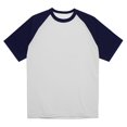 thumbnail image 7 of T -Shirts for Men Raglan Sleeve Crewneck Elastic Outdoor Tops Basic Short Sleeve Soft Gym Pullover, 7 of 7