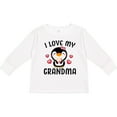 thumbnail image 3 of Inktastic I Love My Grandma with Cute Penguin and Hearts Girls Long Sleeve Toddler T-Shirt, 3 of 5
