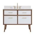 thumbnail image 3 of Elegant Decor Boise 42" MDF Bathroom Vanity with Backsplash in White, 3 of 8