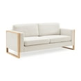 thumbnail image 5 of Clarissa Elegant 79" 3-Seater Sofa with Cushions and Solid Wood Frame, White, 5 of 6