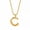 C, variant on MATROOY Men Women 26 Initial Letter Gold Chain Necklace A-Z Pendant Stainless Steel-L