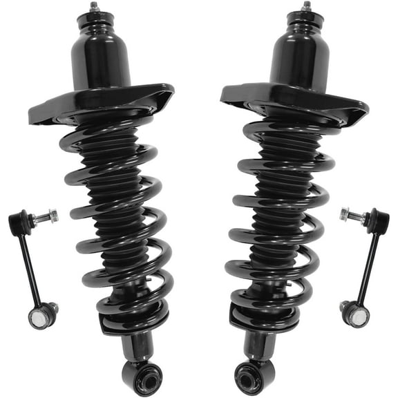 Detroit Axle - AWD Rear Struts Sway Bars for 2016-2019 Honda Pilot 2 Struts with Coil Spring Assembly 2 Sway Bar Links 2017 2018 Suspension Kit Replacement