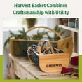 thumbnail image 5 of Gardener's Supply Company Garden Harvest Basket | Versatile Gardening & Vegetables Gathering Hod | Natural Smooth Pine - Maple Frame & Coated Mesh | 16"L x 9"W x 7"H - Small, 5 of 7