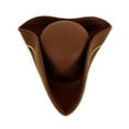 thumbnail image 4 of Retro Black Tricorn Hat With Gold Trim - Stylish Cap for Stage Shows,Stylish Casual Accessory, Durable for Outdoor Activities Fishing Hiking & Everyday Outfits,Size:One Size, 4 of 7