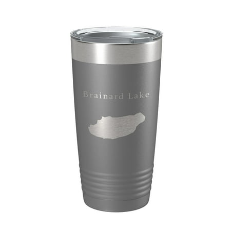 

Brainard Lake Map Tumbler Travel Mug Insulated Laser Engraved Coffee Cup Colorado 20 oz Dark Gray